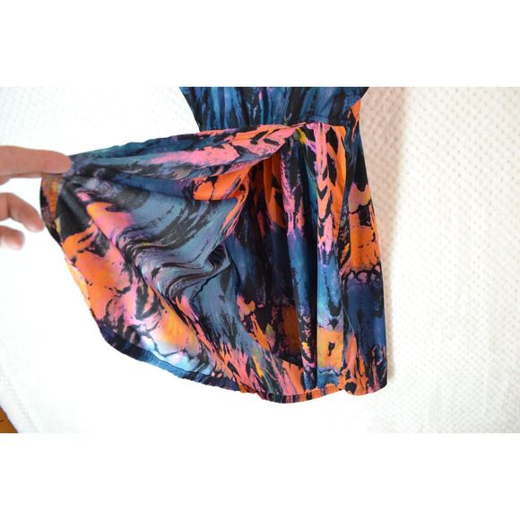 Hurley Hazel Women's Medium Blue Spaghetti Strap Skater Dress - Picture 3 of 13